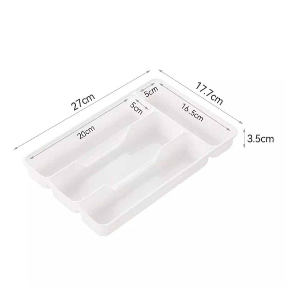 Quality 4/5 Compartments Cutlery Organizer Rectangle Easy Clean Spoon Fork Separation Box Utensil Tray Kitchen