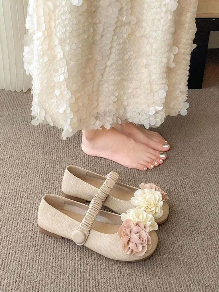 Милые туфли Мэри Джейн на плоской подошве с круглым носком для женщин Элегантные и модные Дешевая ликвидация Быстрая доставка 2025 Лето Женская обувь