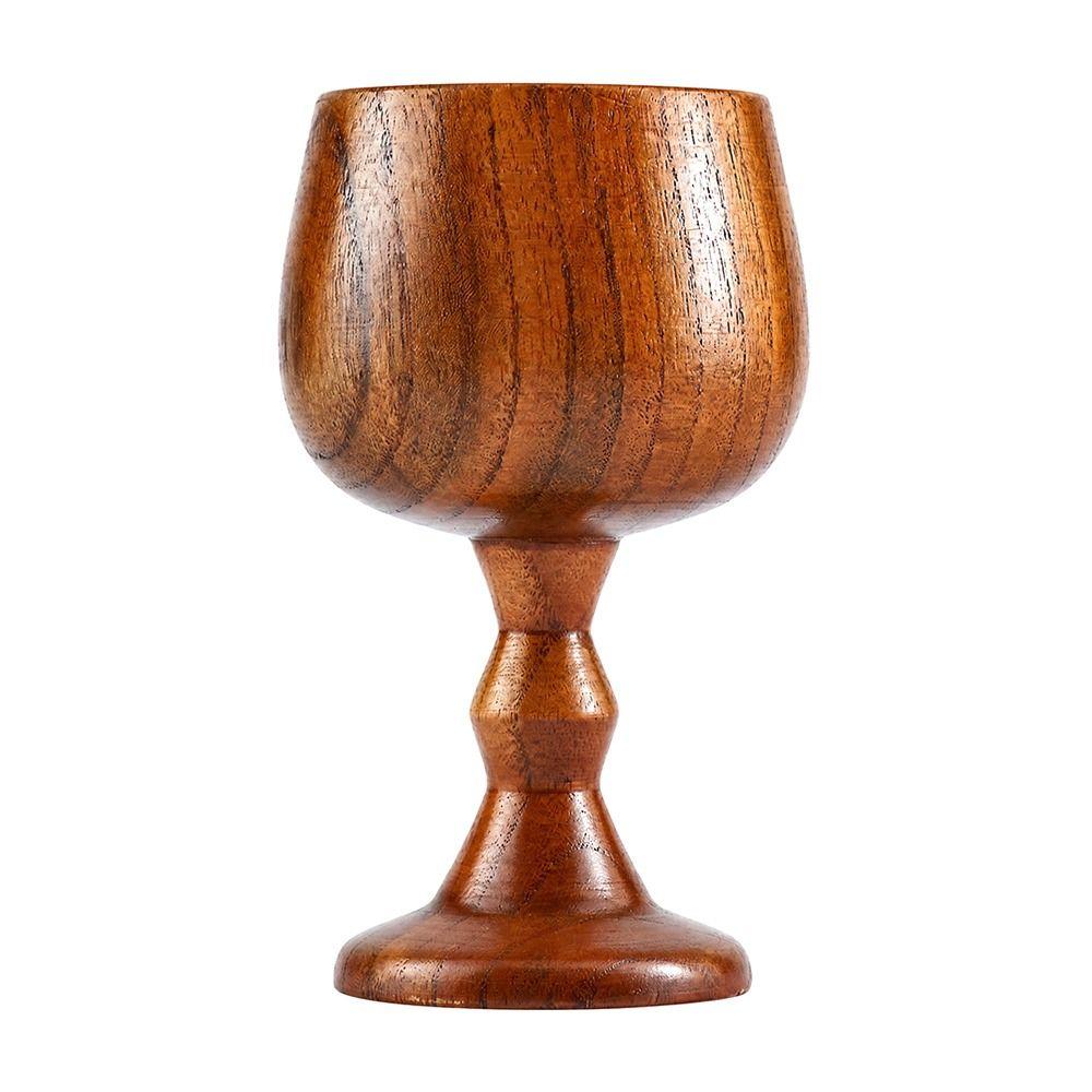 Solid Wood Wooden Wine Goblet Hand-made Jujube Wood Wooden Drinking Cup Wooden Mug Drinking Wine