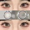 Новые цветные контактные линзы серые зрачки для глаз мягкие натуральные синие косметические средства для ежегодного использования