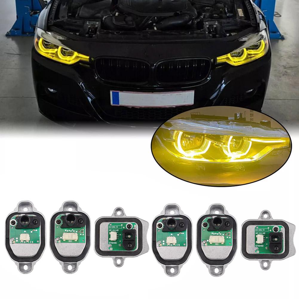 6PCS Yellow Angel Eyes DRL Module LED Headlight Daytime Running Light for BMW 2015-2019 F30 F31 LCI 320i 328i 340i 330i