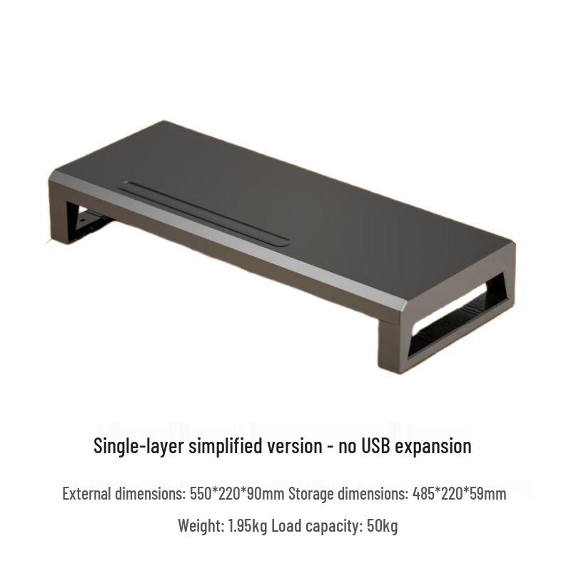 Gecko Double-Layer USB-C Monitor Riser with Expansion & Charging