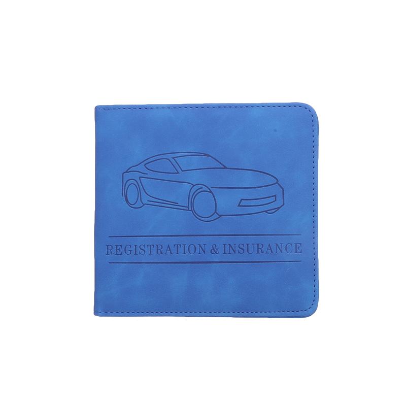 Car Insurance Information File Protection Case Folder PU Leather Short Motorcycle Driving License Protection Case Storage Bag