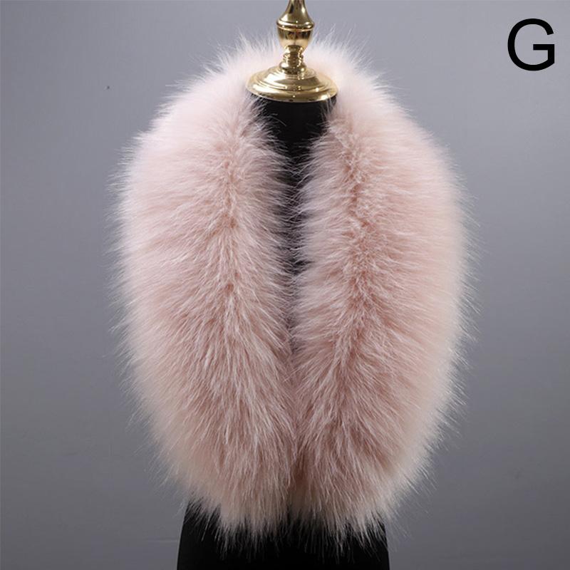 Winter Large Faux Fox Fur Collar Fake Fur Coat Scarves Luxury Women Men Jackets Hood Shawl Decor Female Neck Collar Wraps