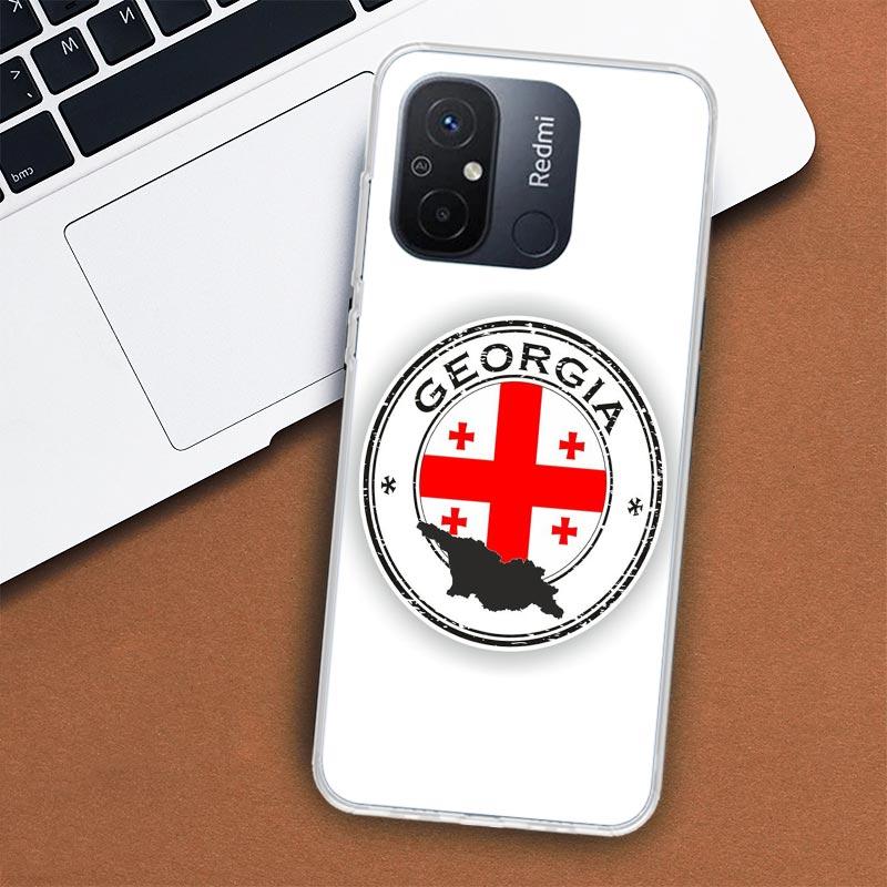 Georgia Flag Phone Case For Xiaomi Redmi 12 12C 10 10C 10A 9T 9C 9A 9 8 8A 7 7A 6 6A K20 K30 K40 Pro S2 Fundas Cover