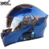 Cool Ride Treasure Bluetooth Full-Face Flip-Up Motorcycle Helmet with Dual Lens and FM Radio