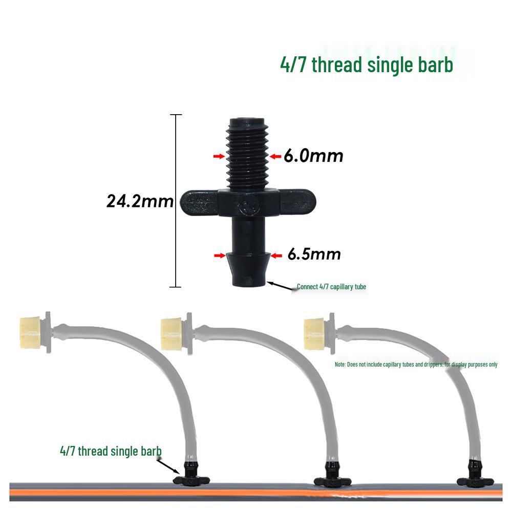 Capillary Connector & Support for Drip Irrigation Sprinkler - PE Pipe PVC Double/Single Hook Emitter Plug Accessory