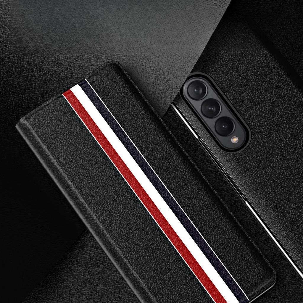 Кожаный чехол с защитой от падения с полным покрытием для Samsung Galaxy Z Fold 4 3 Fold3 Fold4 5G Fold5 Fold2 Fold 2 5 со слотами для карт телефона Funda