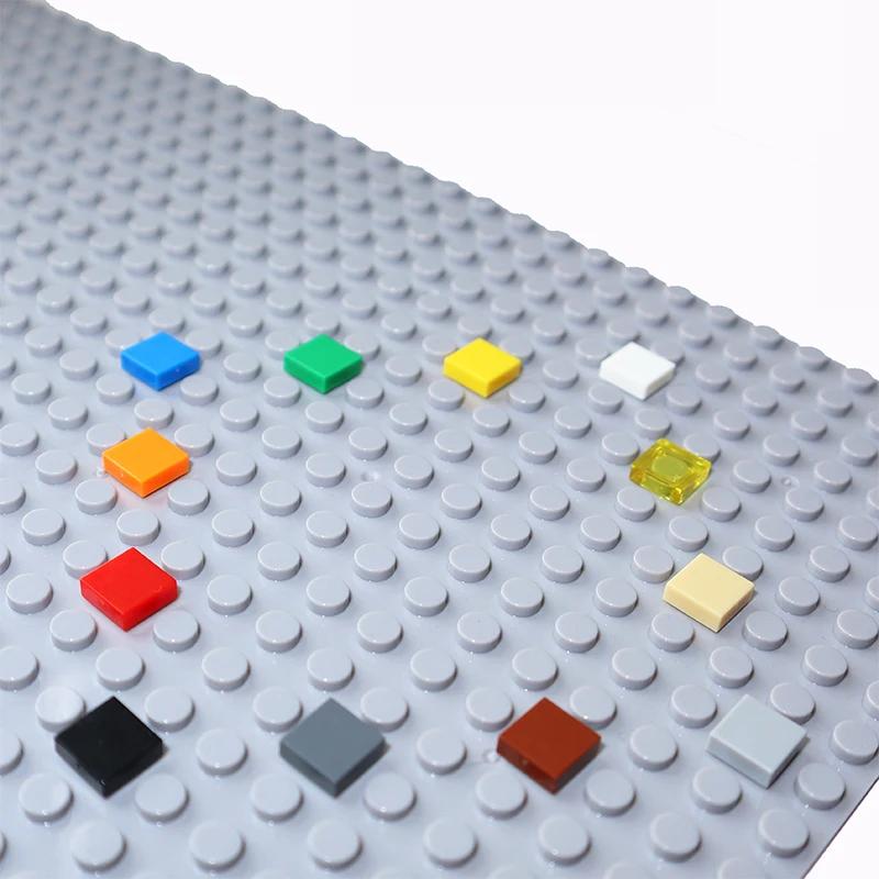 250 ШТ. Детали для сборки MOC 3070 Кирпичики 1x1 Плоская плитка Гладкая 1*1 Строительные блоки DIY Образовательные Творческие Детали Игрушка для Детей