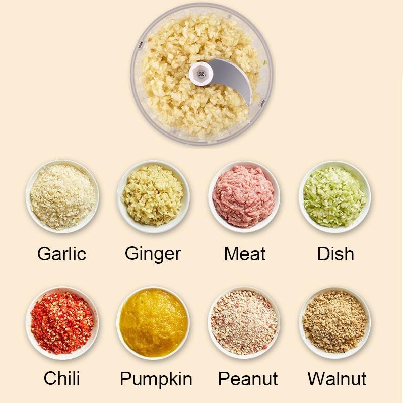 Модернизируйте умный электрический мини-измельчитель для овощей и чеснока, мясорубка, дробилка, пресс для орехов и фруктов, перезаряжаемый