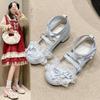 Small Leather Shoes Bow Cute Mary Jane Shoes 2025 New Loli Women Sweet Lace Edge Thick Heel Buckle Leather Shoes