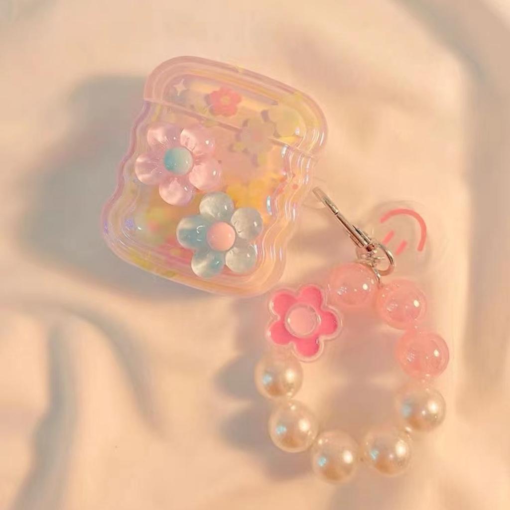 Роскошный корейский градиентный чехол для наушников Diy Star для AirPods 1 2 3 милый чехол с цветной цепочкой из бусин для AirPods Pro 2