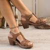 Мода Женская Мода Универсальные Туфли на Каблуке 2025 Женский Летний Тренд Комфортные Сандалии Легкие Сандалии на Высоком Каблуке Новая Обувь для Женщин