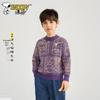 Boys' Cartoon Fleece-Lined Pullover Sweater