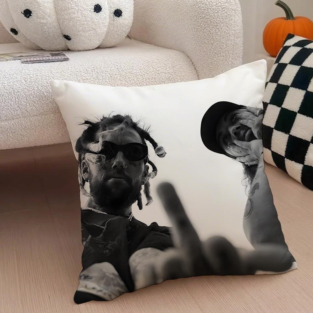 HipHop Underground SSuicideboys G59 Cushion Cover Throw Pillow Cover Hidden Button Durable Polyester Chair Cushion