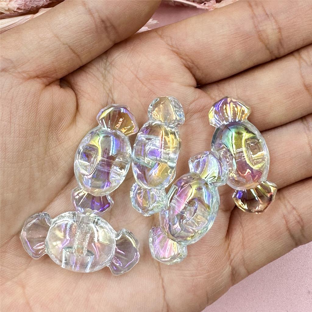 Home Party Supplies Materials DIY Bracelet 5pcs 14.5*31mm Jewelry Accessories Candy Loose Beads Transparent Jewelry Making Mobile Phone Chain