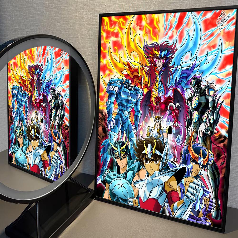 Saint Seiya Whitepaper Плакат Водонепроницаемая бумажная наклейка Кофейня Бар Эстетическое искусство Настенная живопись