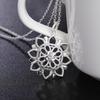 Fine 925 Stamp Silver Necklace For Women Lady Flower Beautiful Fashion Pendant Elegant Charm Pretty Lady Jewelry Ln004 Chain