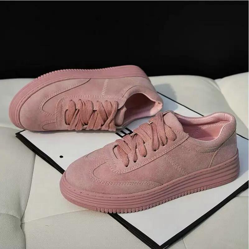 Кроссовки женские повседневные низкие кожаные туфли легкие белые розовые туфли дышащие криперы на платформе балетки туфли 2024