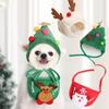 Christmas Puppy Hat Scarf Pet Costume Animals Collar Pet Bandana Cats Dogs Bibs