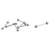 60pcs/set Titanium Steel Tongue Lip Nose Navel Ring Body Piercing Jewelry Set