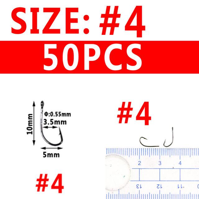 Стальные крючки для рыбалки, 50 шт