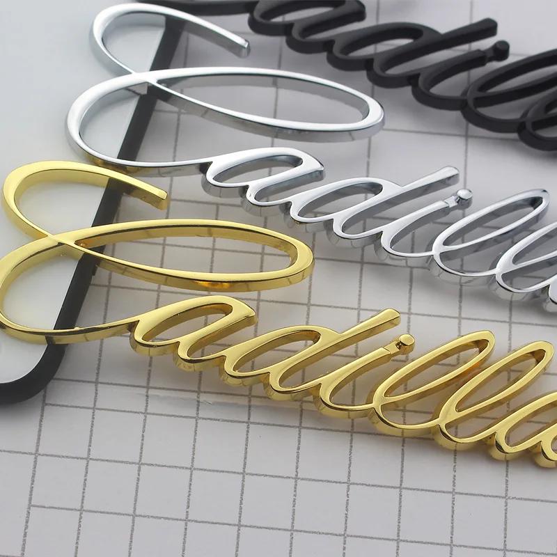 For Cadillac Logo Escalade CT5 CT6 XT5 XT6 DTS SLS XLR ATS SRX Tiburon Car Side Fender Rear Letter Sticker Styling Accessories