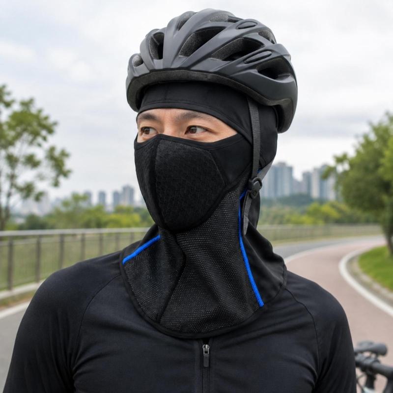 Wind-Blocking Cycling Face Mask Balaclava for Winter Ride with High-Density Polyester and Extended Head-to-Neck Coverage