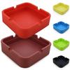 Home Office Square Eco-Friendly Silicone High Temperature Heat Resistant Design Ashtray