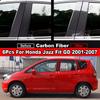 6 шт. Накладка на стойку кузова (B, C, D, BC) для окон двери автомобиля Honda Jazz Fit GD GE GK GS GR 2001- Зеркальный эффект ПЭТ-наклейка