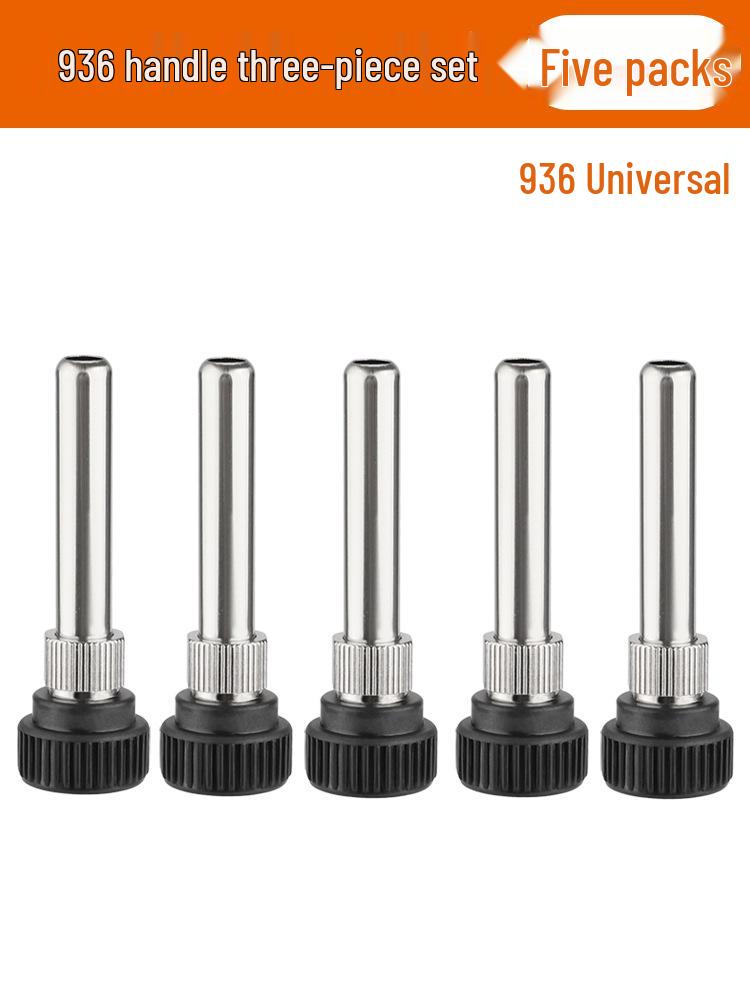 936 Soldering Station Handle Accessories: 907 Iron Tip 3-Piece Set with 203/205H Stainless Steel Sleeve Socket