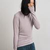 Tencel Wool Bottoming Shirt Women's Autumn and Winter New Crew Neck Top Simple Solid Color Warm Long Sleeves