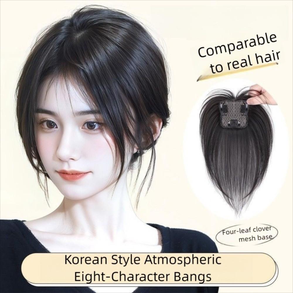 Clip In Hair Toppers Wigs with Bangs Hair Extension Fringe Hair Pieces Hair Loss