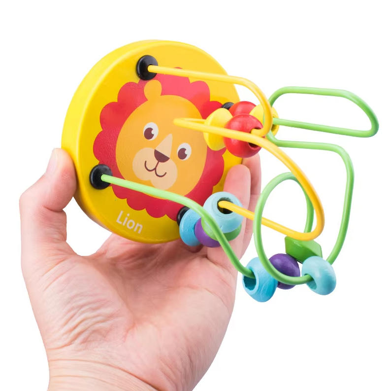 Игровые наборы для малышей Montessori первого класса Премиальное качество Деревянный вращающийся элемент Подставка премиум-качества Шарик высшего качества Лабиринт премиум-качества