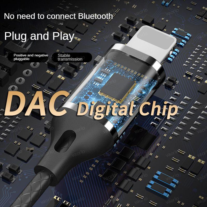 DAC Digital Chip Wired Earphones 3.5MM AUX/Type-C 9D HIFI Heavy Bass Surround Stereo Sound In-Ear Headsets For Samsung Android iPhone 15/16