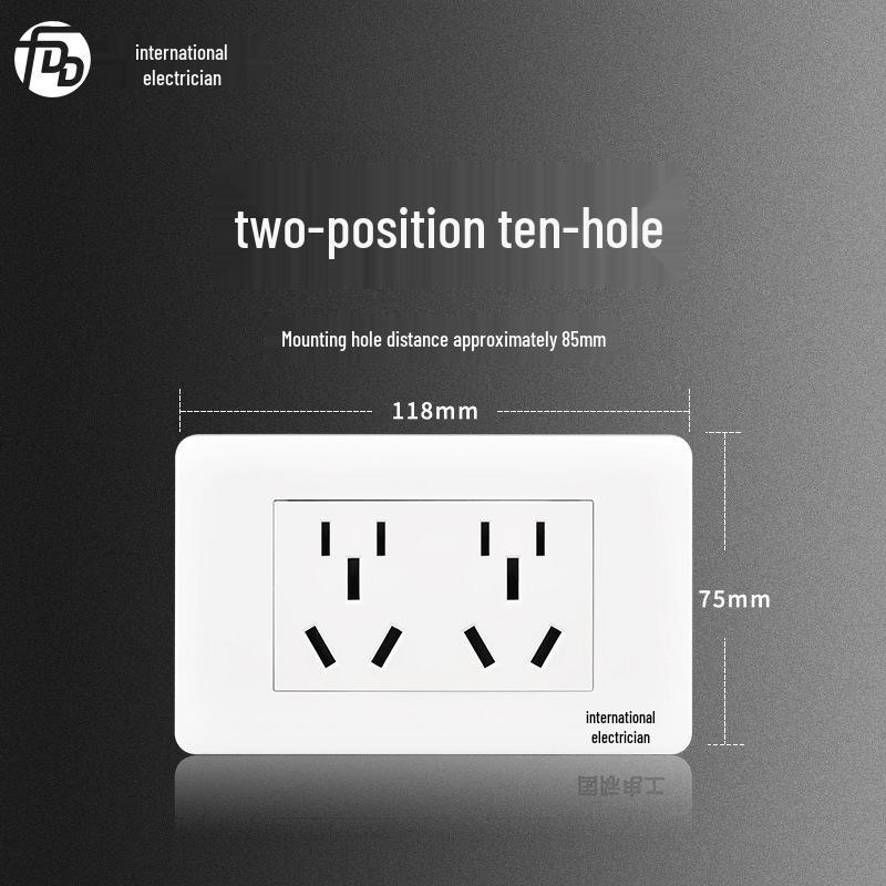 International Electric 1-Gang 4-Way Wall Switch Panel with Triple Button for Bedside Lamp