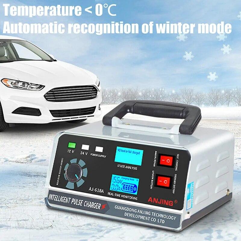 Зарядное устройство большой мощности 400 Вт, 12 В/24 В, автомобильное зарядное устройство, интеллектуальный импульсный ремонт для автомобиля, внедорожника, грузовика, лодки
