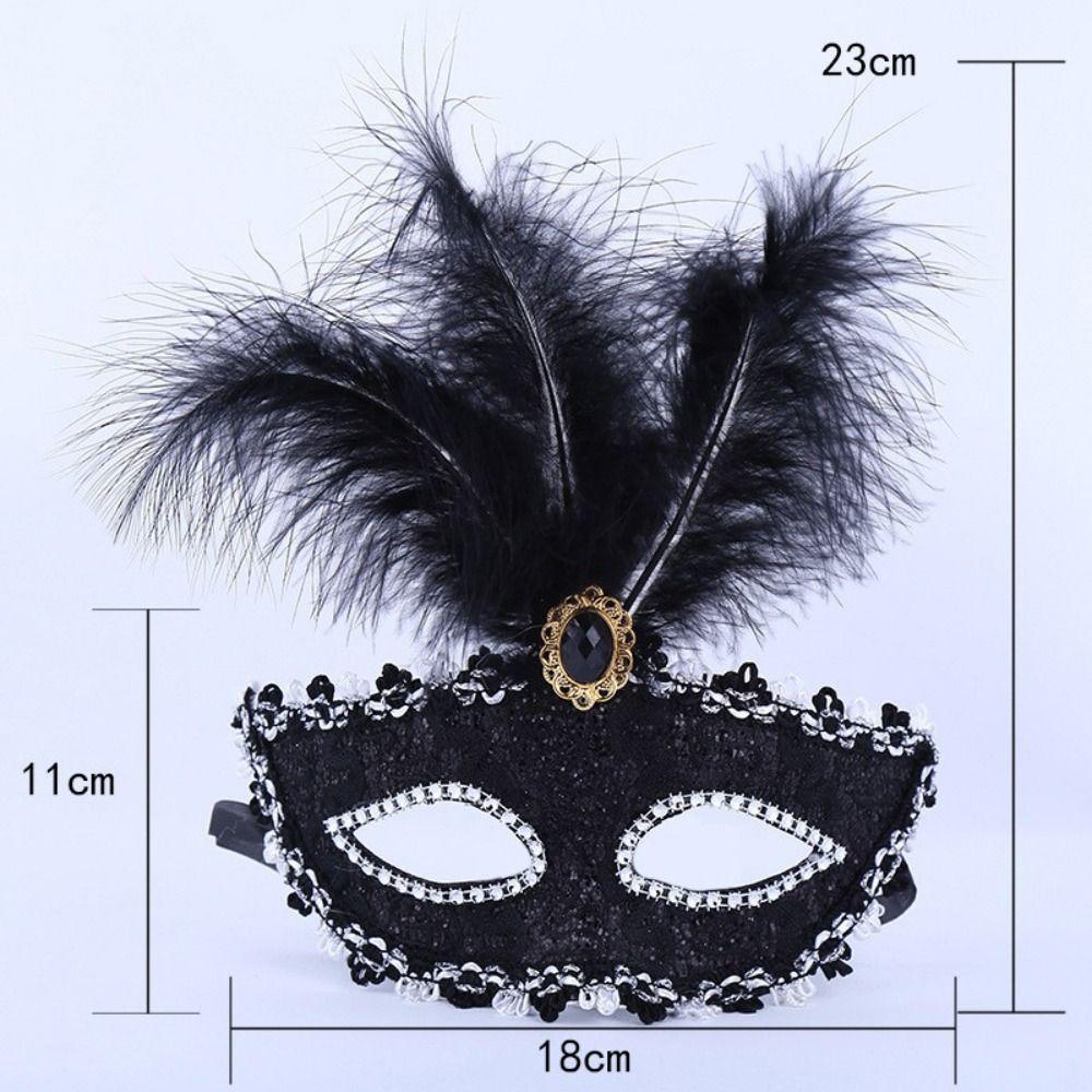 1Pcs Peacock Feathers Party Mask Lace Masquerade Mask New Half Face Mask For Adult Child
