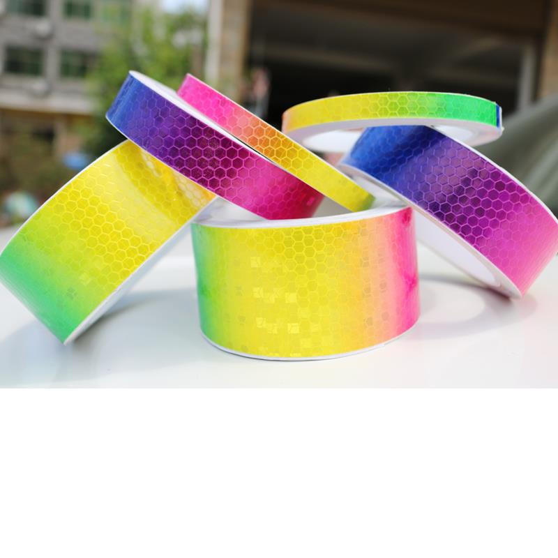 2,5 см Яркая Цветная Светоотражающая Лента для Велосипедов, Мотоциклов и Автомобилей