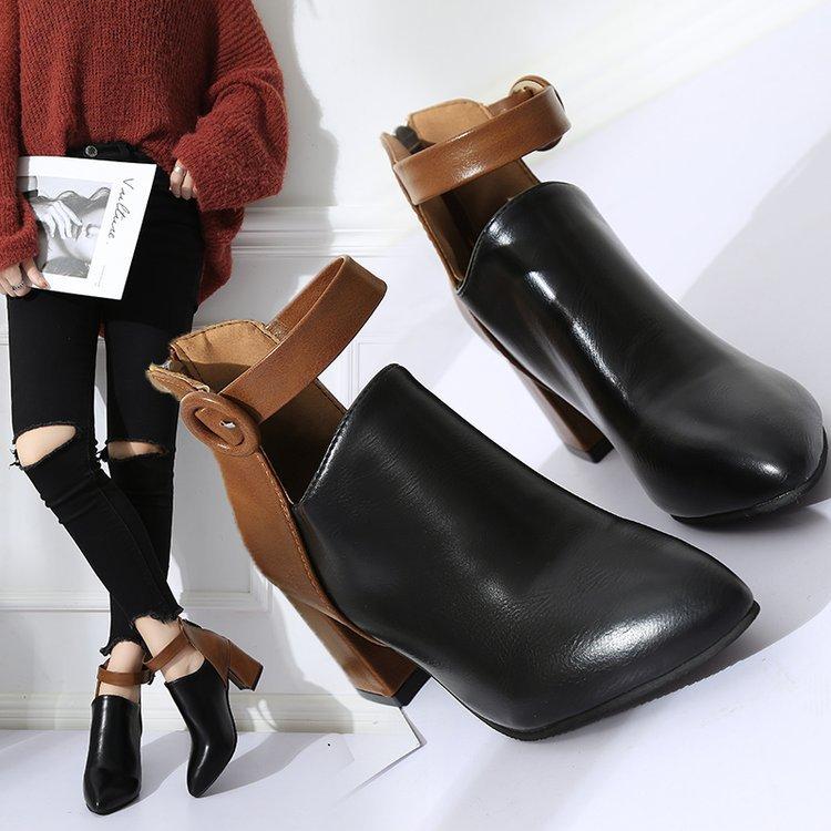 Fashion Boots Women 2024 Pointed Toe Ankle Boots For Women High Heel Botton Ladies Shoes Size Bota Feminina Dfv67