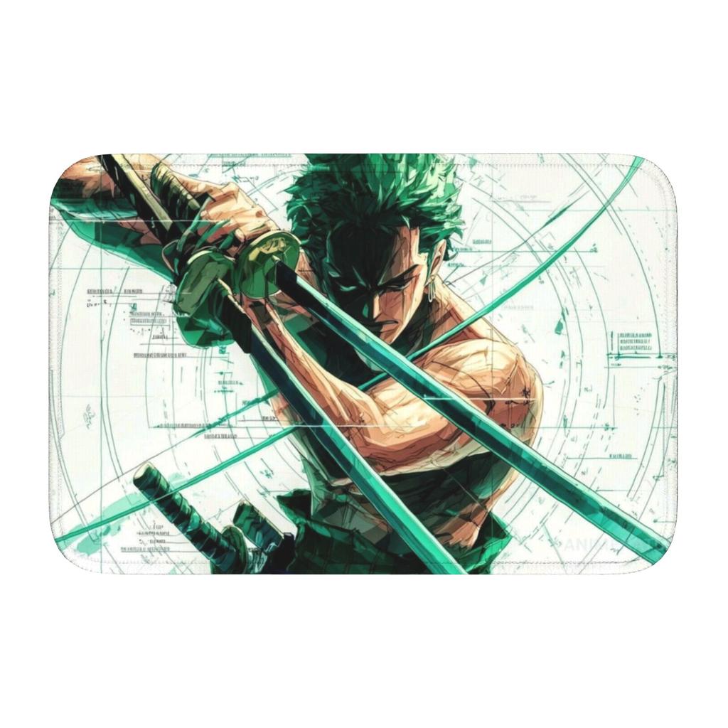 Zoro O-One P-Piece Anime Doormat Non-Slip Bath Kitchen Welcome Mat Living Room Door Floor Entrance Carpet Rug Footpad