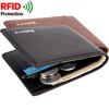 Men Wallets with Coin Pocket Small Wallet Purse Zipper Money Clip Rfid Wallets Purses