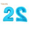 Baking Mold Decorative Hand-crafted Reusable Pretty High Toughness 3D Numbers Chocolate Mold Party Supplies