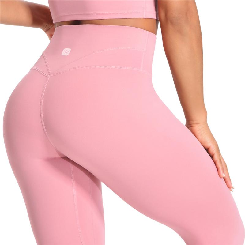 Женские однотонные узкие леггинсы для йоги с высокой талией, брюки с подтяжкой бедер, повседневные спортивные эластичные брюки для фитнеса