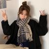 Ins Thousand Bird Plaid Scarf For Women In Autumn And Winter Versatile For Students Thickened Shawl For Warm Lovers