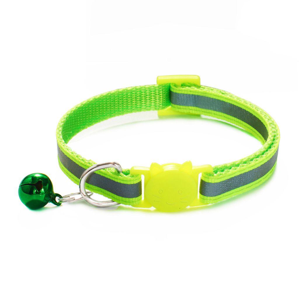 Adjustable Size Reflective with Bells Cat Neck Strap Cat Collar Pet Accessories Kitten Decor