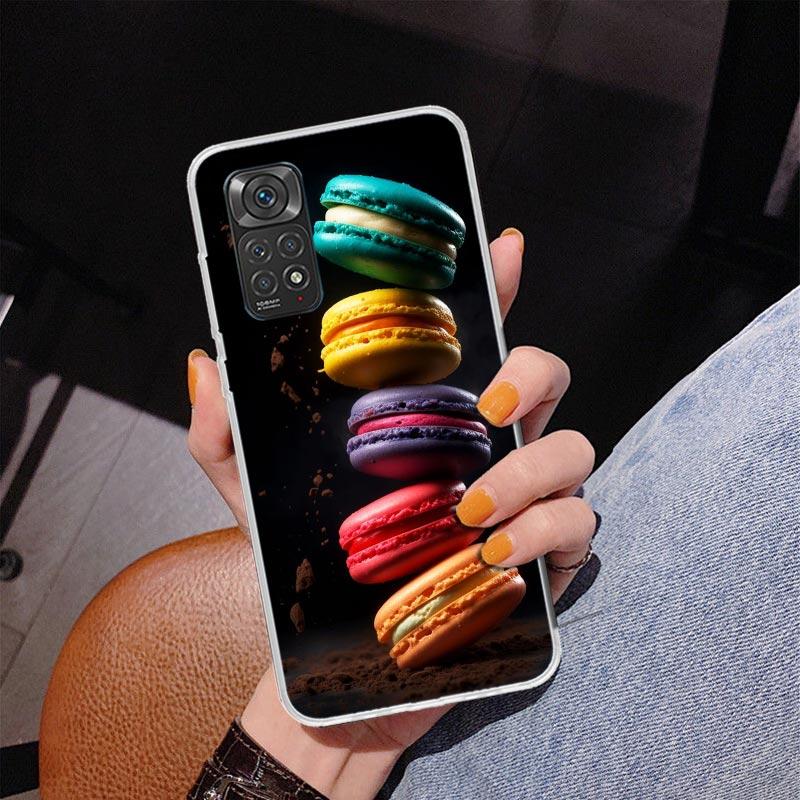 Чехол для телефона Macaron Ice Cream Cake Doughnut для Xiaomi Redmi Note 15 14 13 12S 12 11 Pro Plus 14S 11S 11E 10 10S 11T 5G Personali