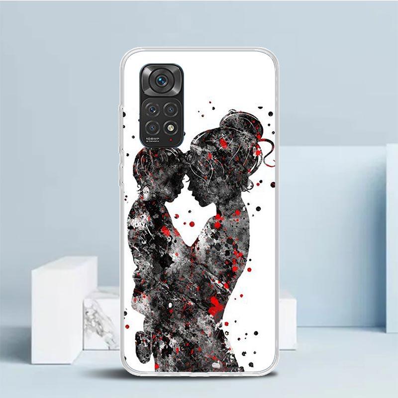 Чехол для телефона 'Мама и Малыш' для Xiaomi Redmi Note 15 14 14S 13 12S 12 Pro Plus 11S 11 11T 11E 10S 10 + Мягкая задняя крышка из ТПУ Redmi N