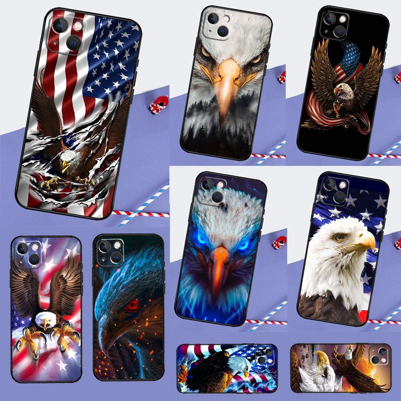Чехол для телефона American Eagle Для iPhone 16 Pro 15 Pro 12 13 Mini 11 14 Pro Max XR 16 15 Plus 16e Обложка Coque