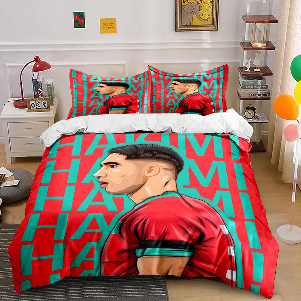 Football player graphic design. Bedding sets Duvet cover sets Duvet covers Pillowcases(1 * Duvet Cover 2 * Pillowcases, without duvet insert)